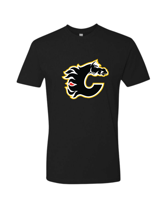 FLAMES HORSE BLACK AND YELLOW